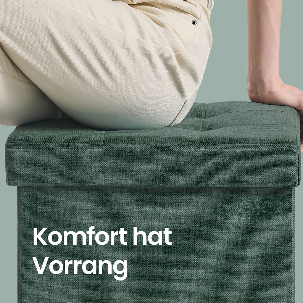 Sitzhocker, Hocker mit Stauraum, bis 130 kg belastbar