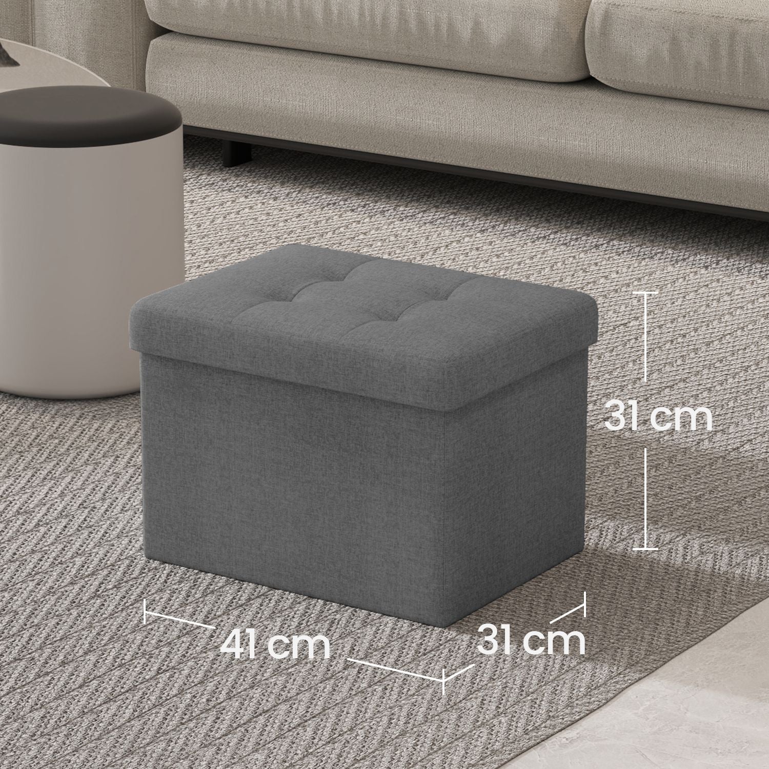 Sitzhocker, Sitzbank mit Stauraum, 31 x 41 cm