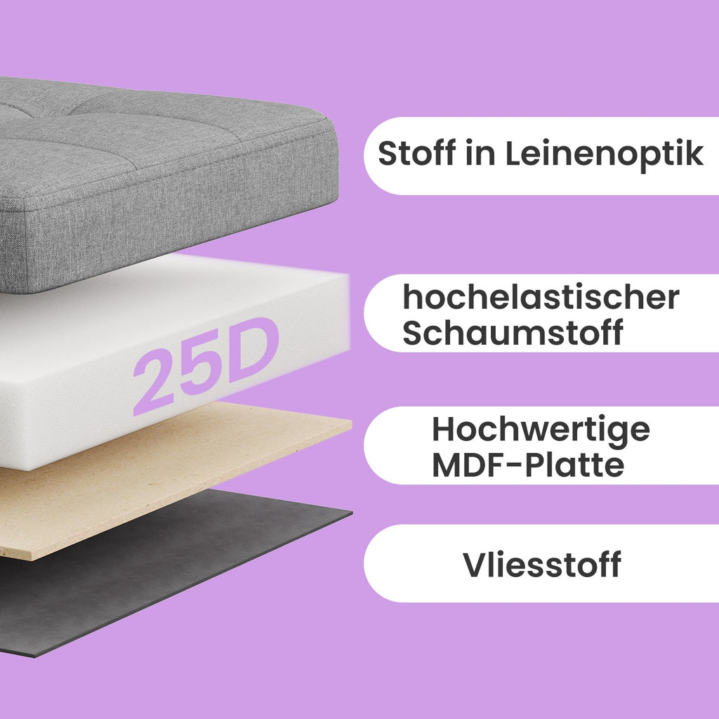Sitzhocker, Sitzbank mit Stauraum, 31 x 41 cm