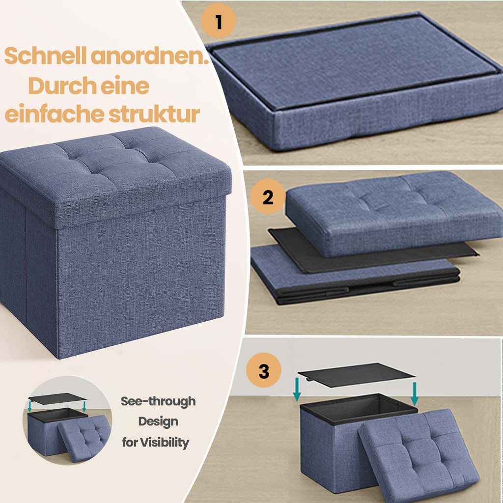 Sitzhocker, Sitzbank mit Stauraum, 31 x 41 cm