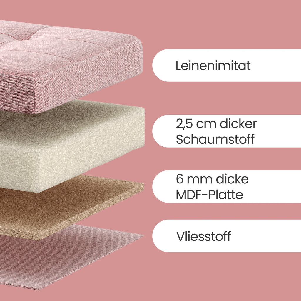 Sitzhocker, Hocker mit Stauraum, bis 130 kg belastbar
