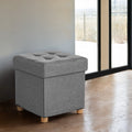 Sitzhocker mit Stauraum, kleine klappbare Sitzbank, 38 x 38 x 40 cm