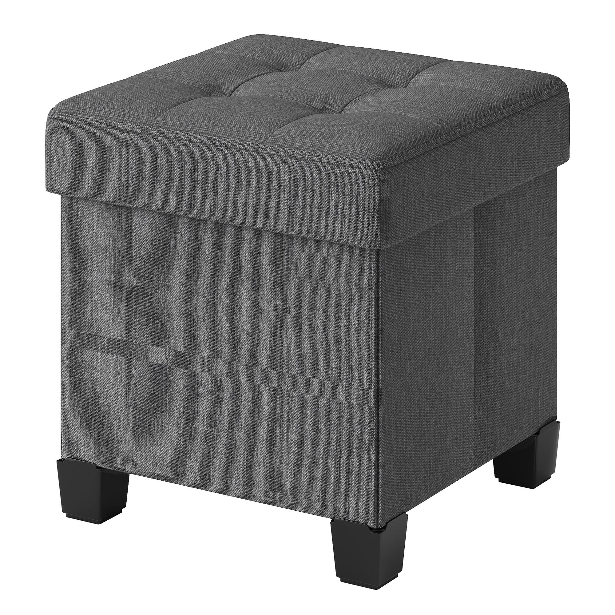 Sitzhocker mit Stauraum, kleine klappbare Sitzbank, 38 x 38 x 40 cm