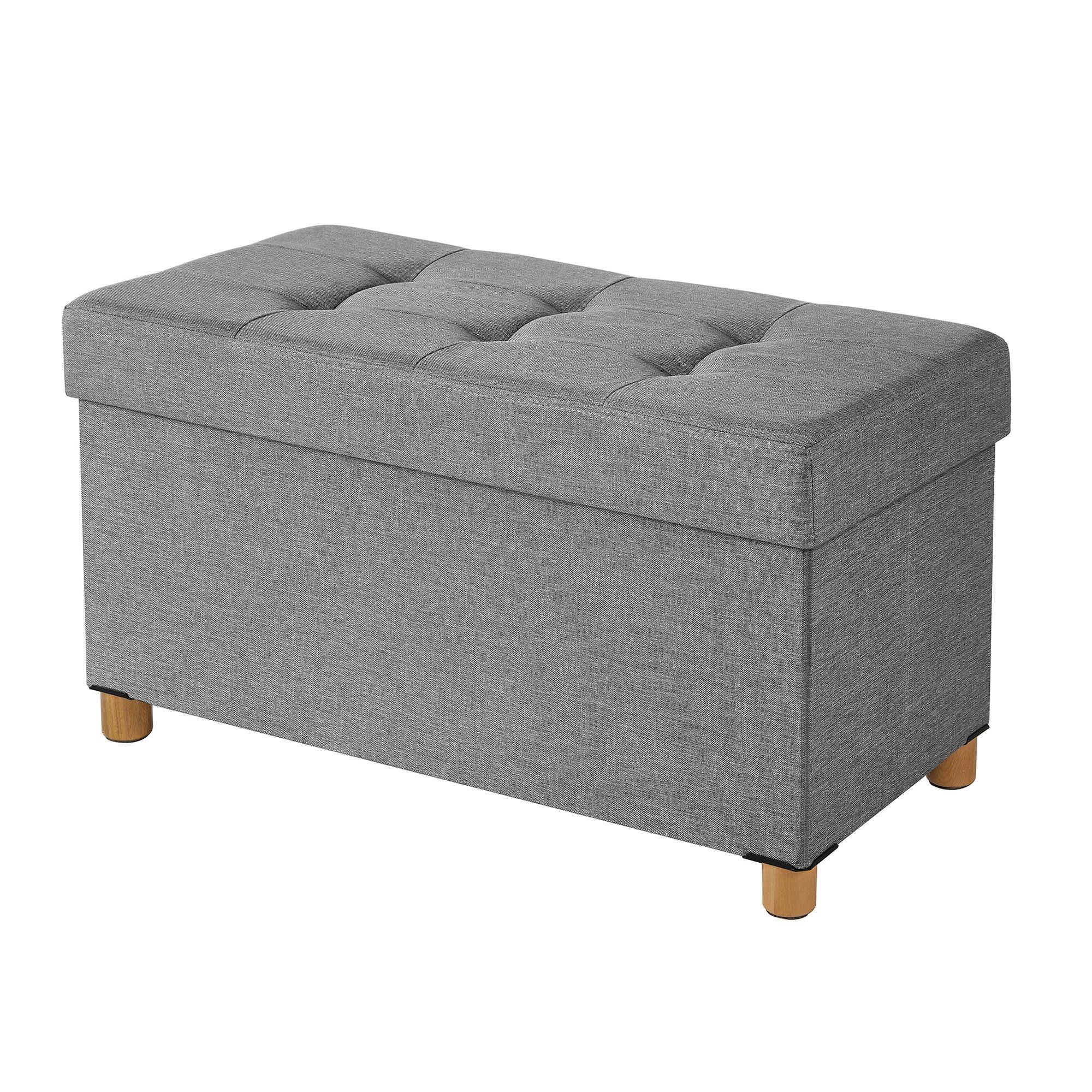 Sitzhocker mit Stauraum, klappbare Sitzbank mit Beinen, Aufbewahrungsbox