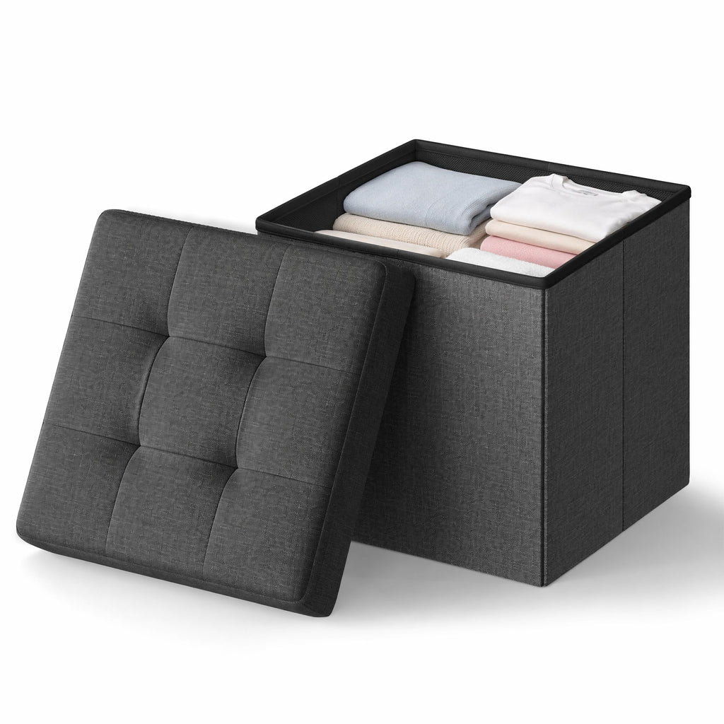 Sitzhocker mit Stauraum, kleine klappbare Sitzbank, 38 cm Fußbank