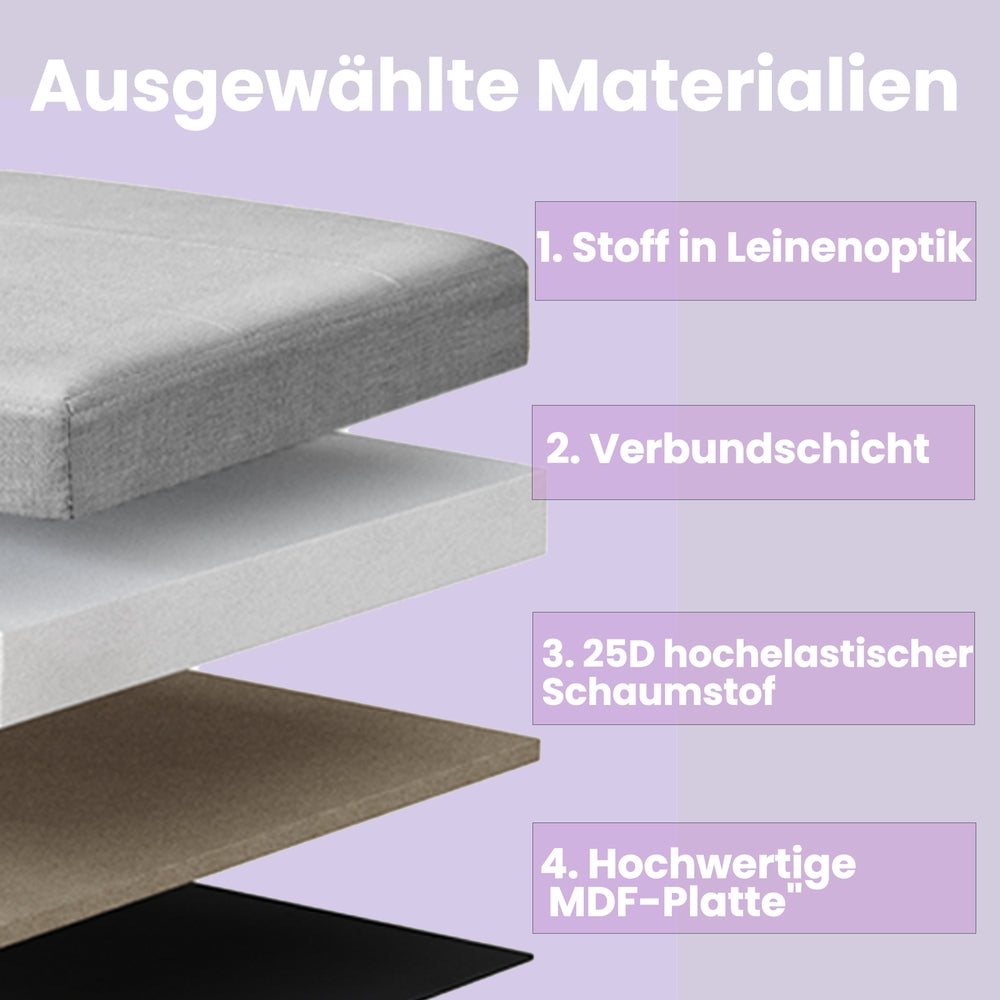 Sitzbank mit Stauraum, 38 x 76 x 38 cm, Sitztruhe