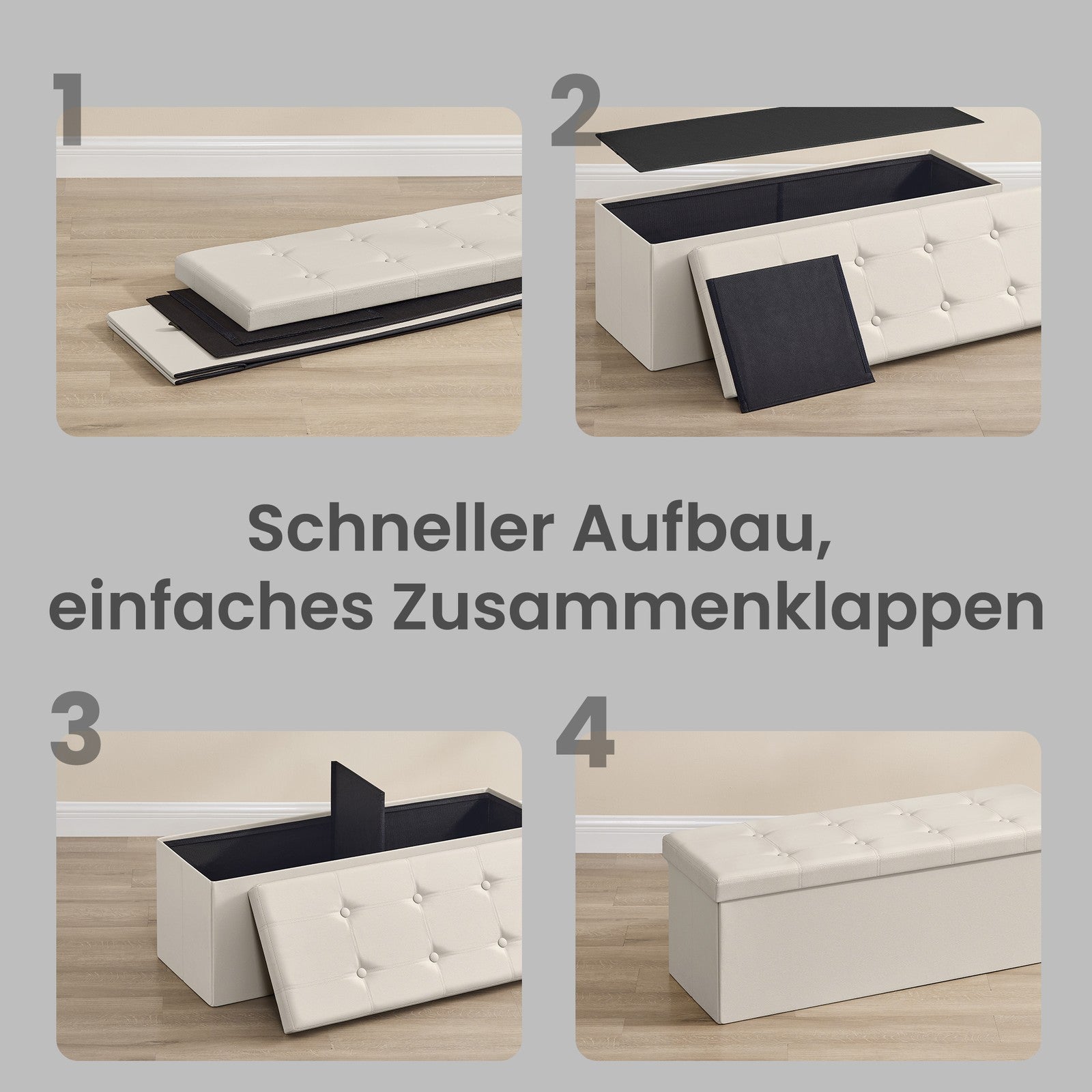 Sitzbank mit Stauraum, Bank, klappbar