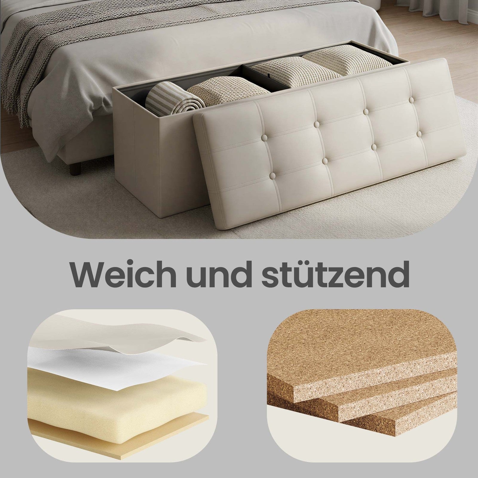 Sitzbank mit Stauraum, Bank, klappbar