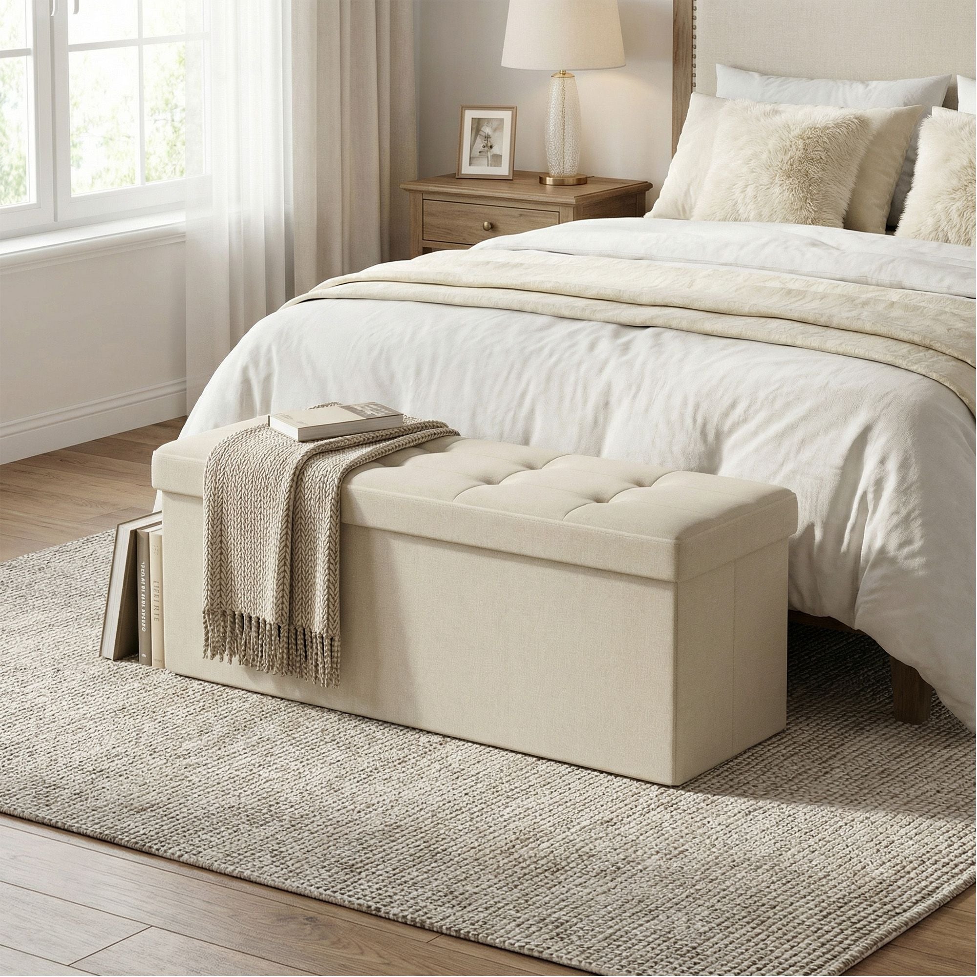 Sitzbank mit Stauraum, 38 x 110 x 38 cm, Sitztruhe