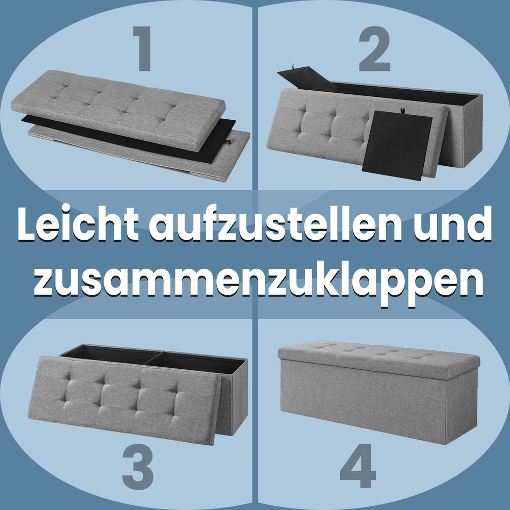 Sitzbank mit Stauraum, 38 x 110 x 38 cm, Sitztruhe