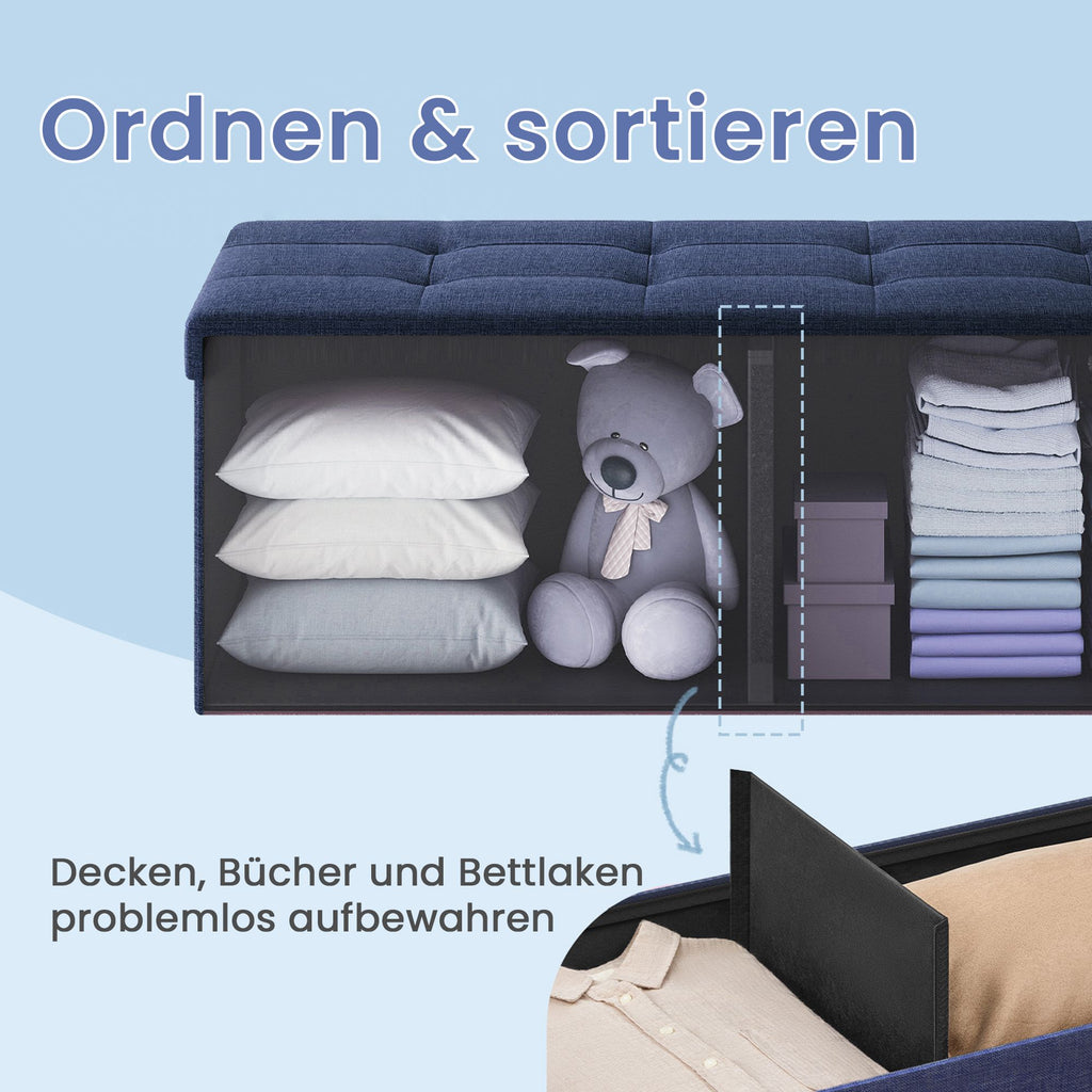 Sitzbank mit Stauraum, Sitztruhe, Bettbank
