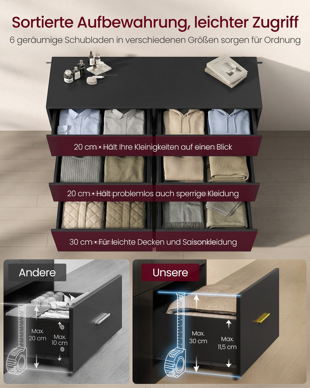 CUSTOS Kollektion - Kommode, Kommodenschrank, modern
