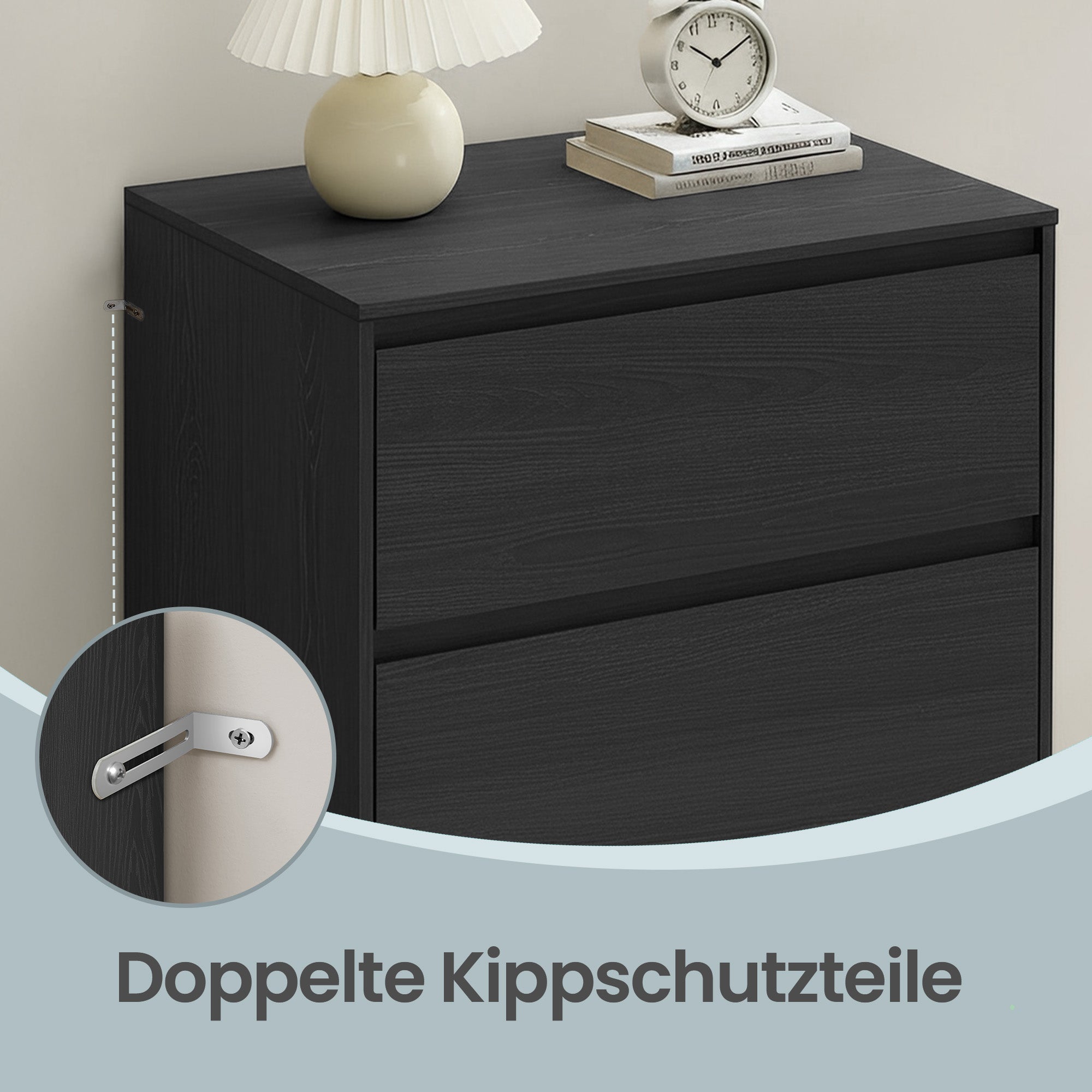 Kommode, Aufbewahrungsschrank, mit 4 Schubladen