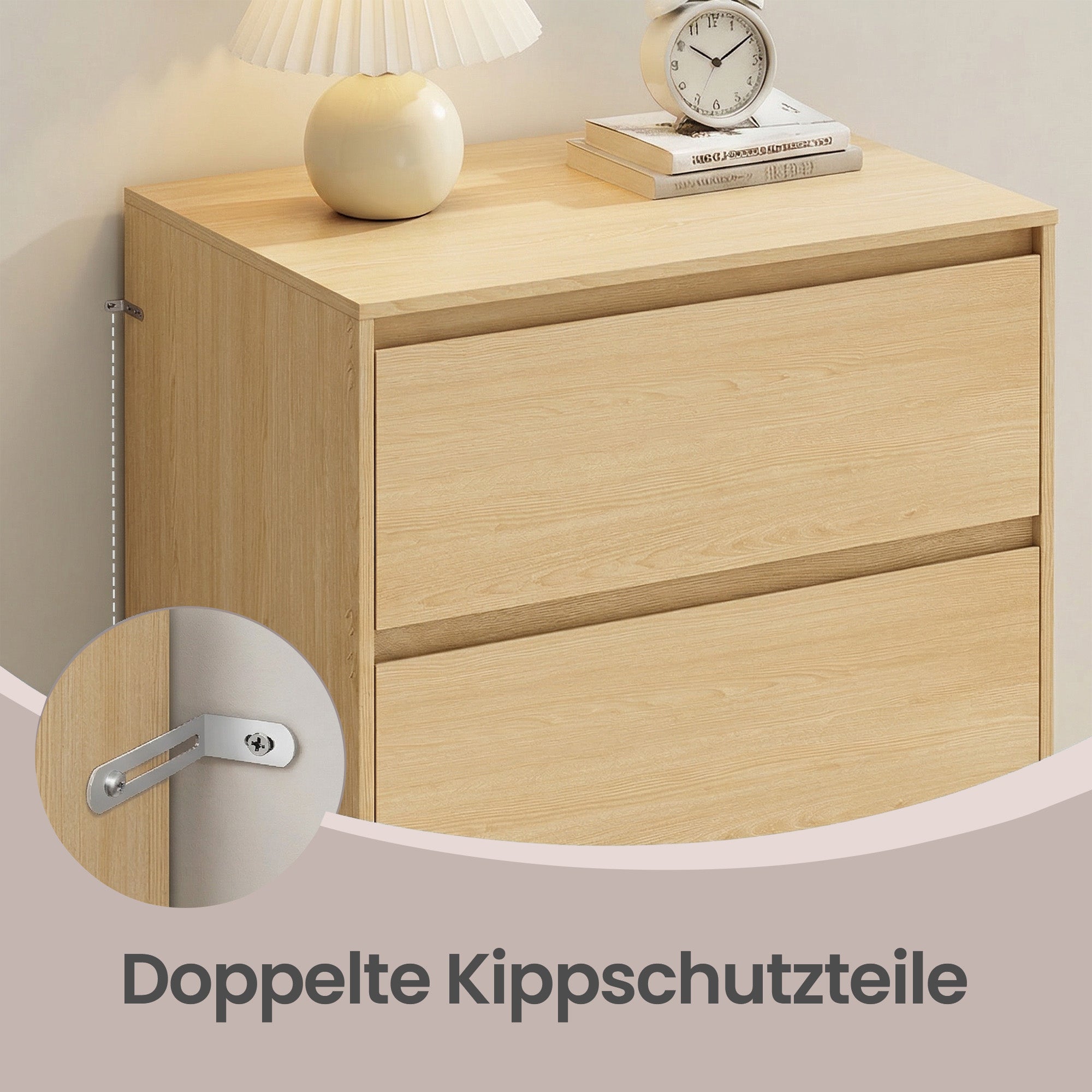 Kommode, Aufbewahrungsschrank, mit 4 Schubladen