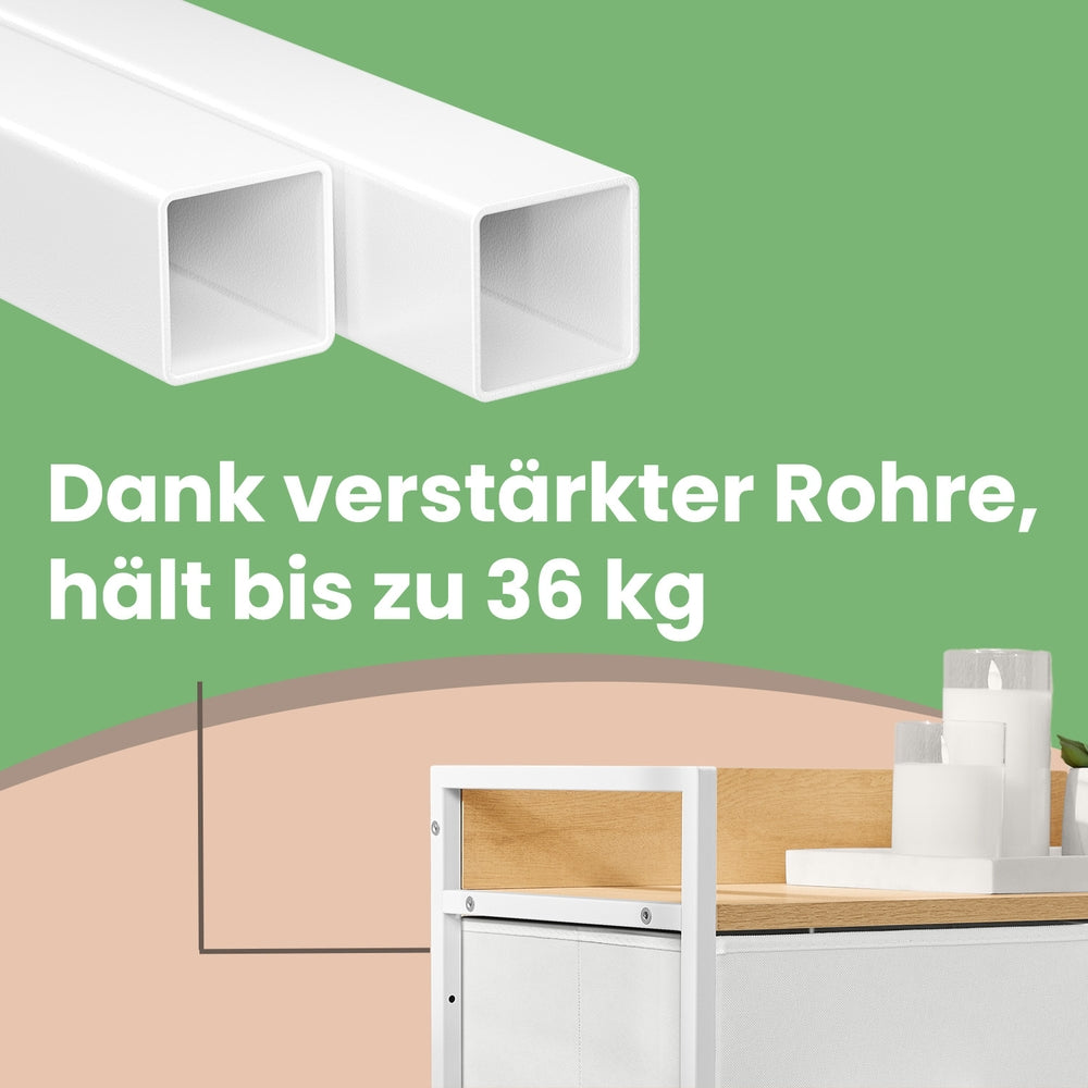 SONGMICS Kommode, Schrank, 5 Stoffschubladen mit Griffen