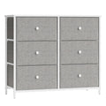 Kommode, Schrank, 6 Stoff-Schubladen