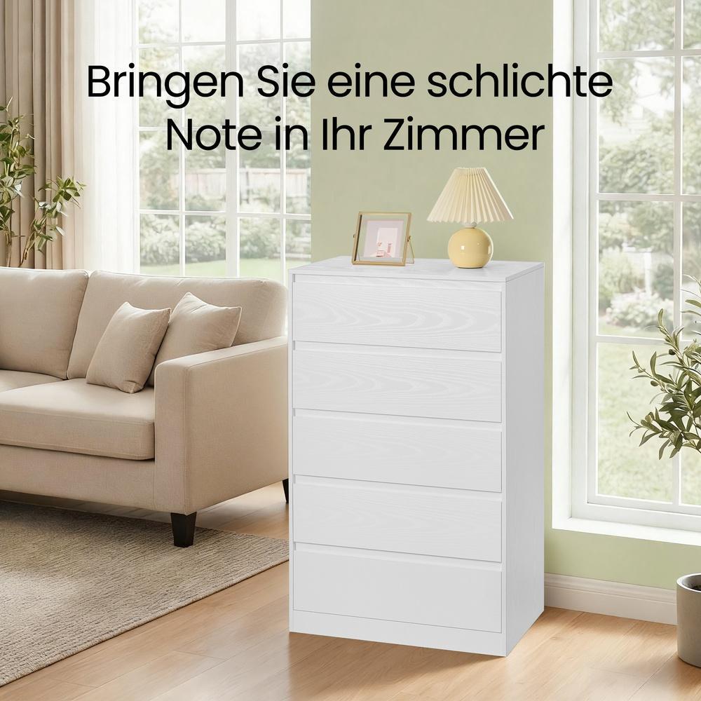 Kommode, Aufbewahrungsschrank, mit 5 Schubladen