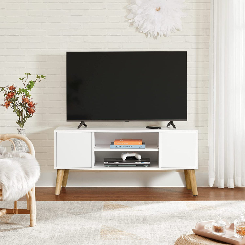 Fernsehtisch Wohnzimmer Weiß-Naturfarbe