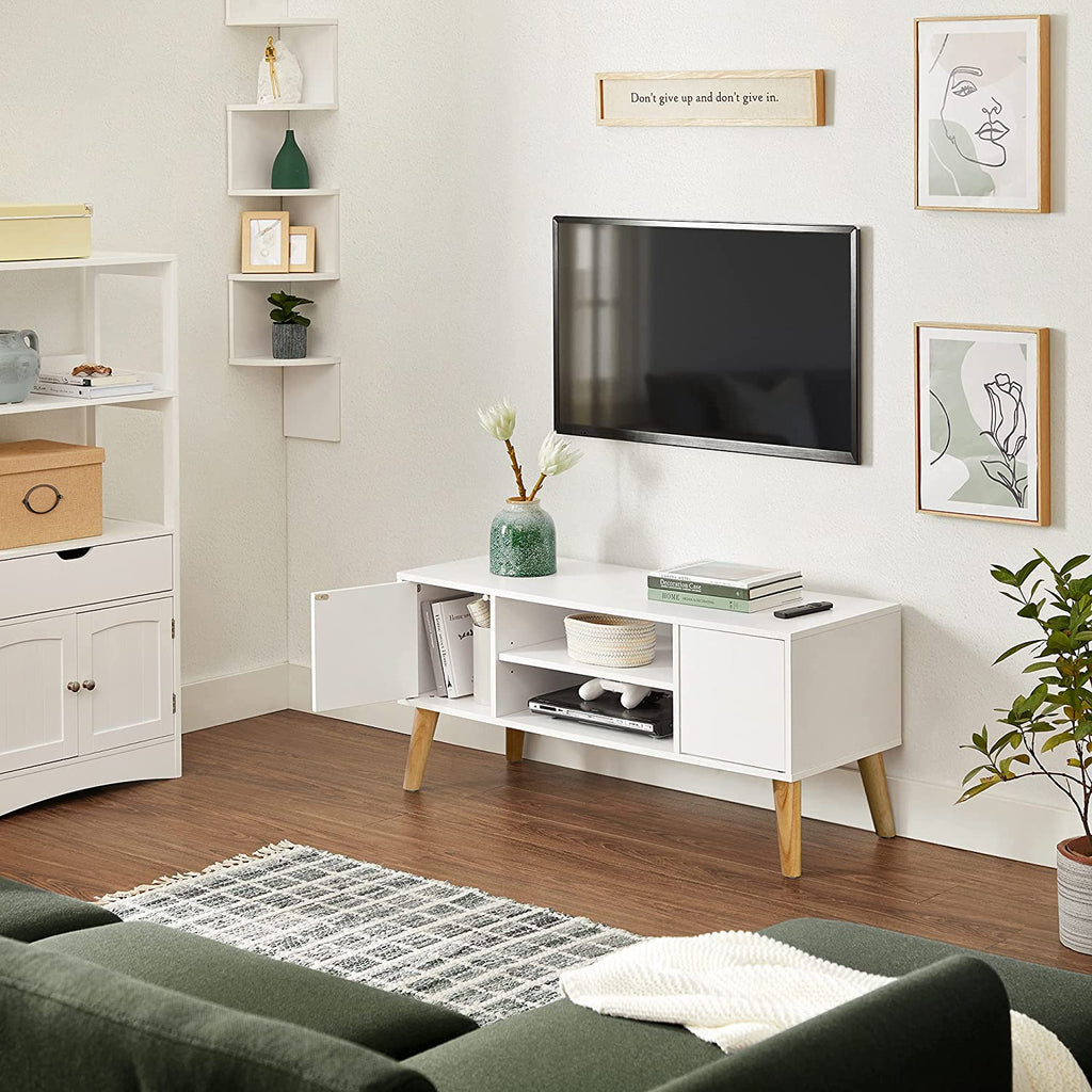 Fernsehtisch Wohnzimmer Weiß-Naturfarbe