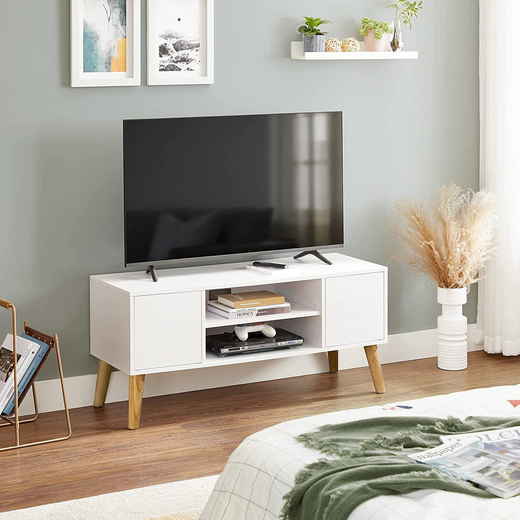 Fernsehtisch Wohnzimmer Weiß-Naturfarbe