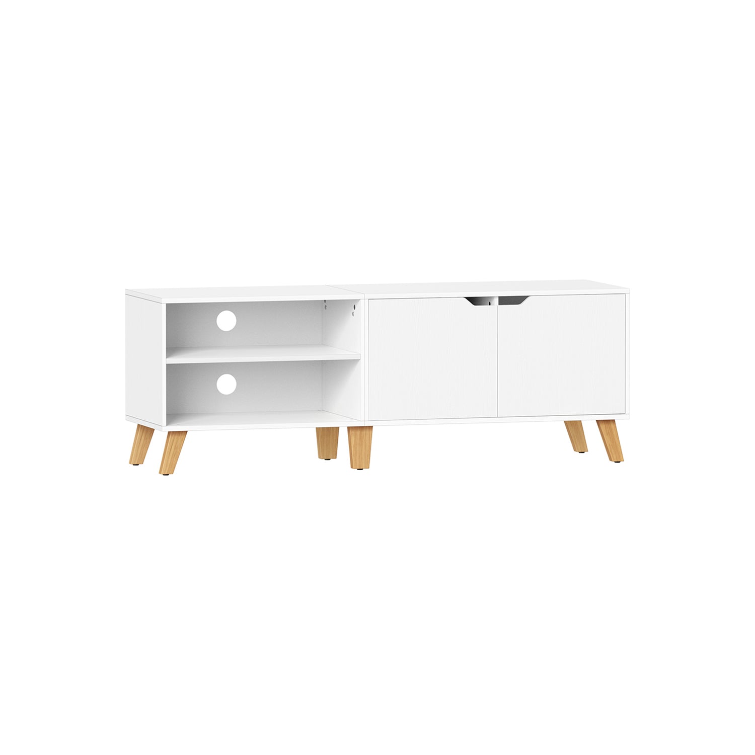TV-Schrank mit 2 Türen 40 x 140 x 50 cm weiß