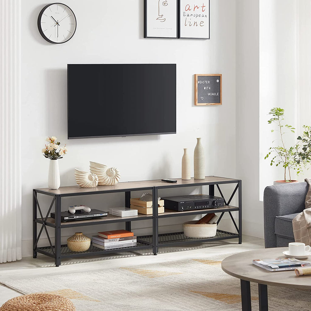 Fernsehtisch mit Ablagen