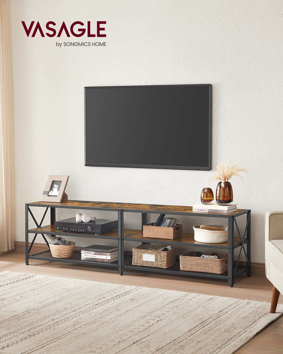 TV-Regal mit 3 Ebenen fürs Wohnzimmer