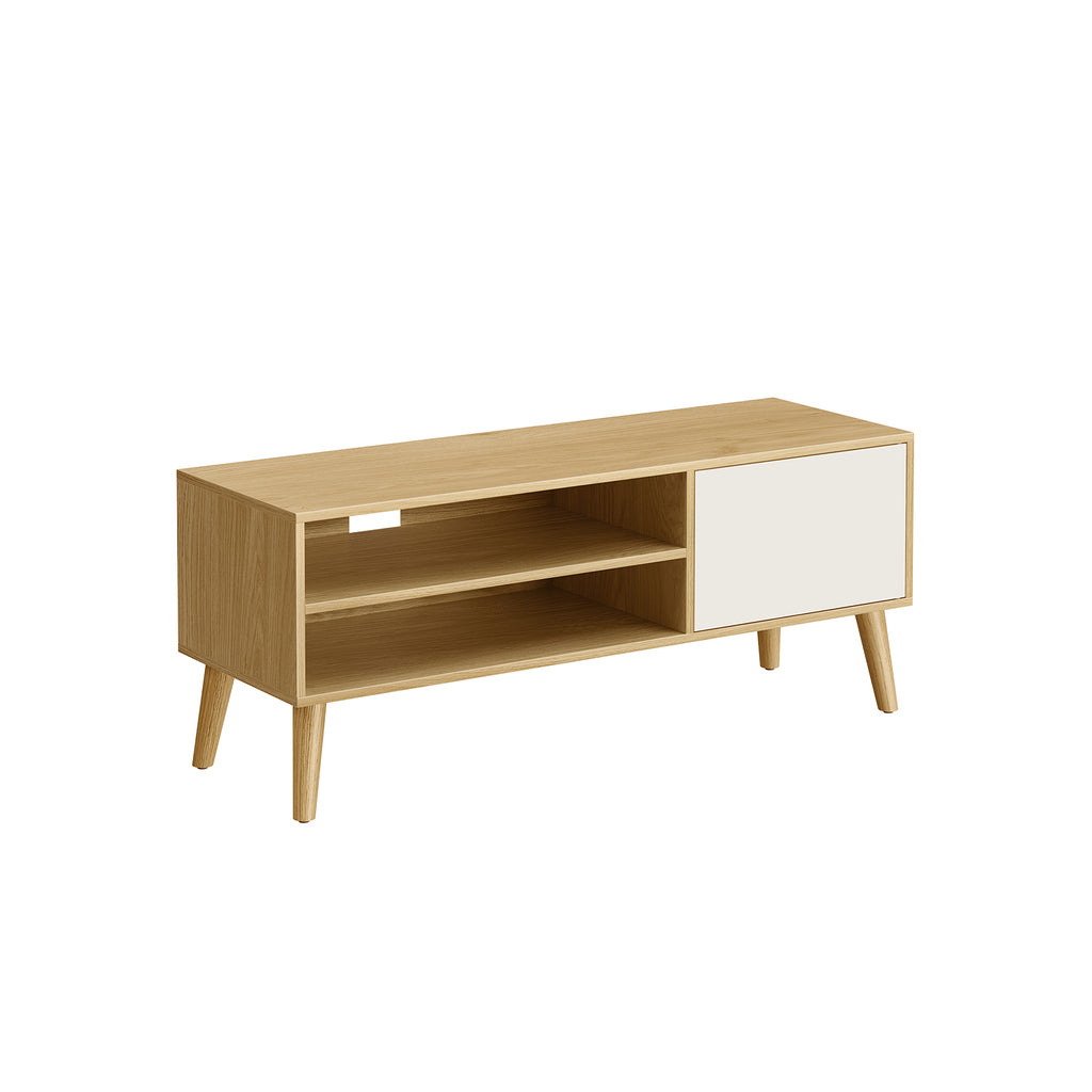 TV-Schrank 120 cm lang natureichenfarben-cremeweiß