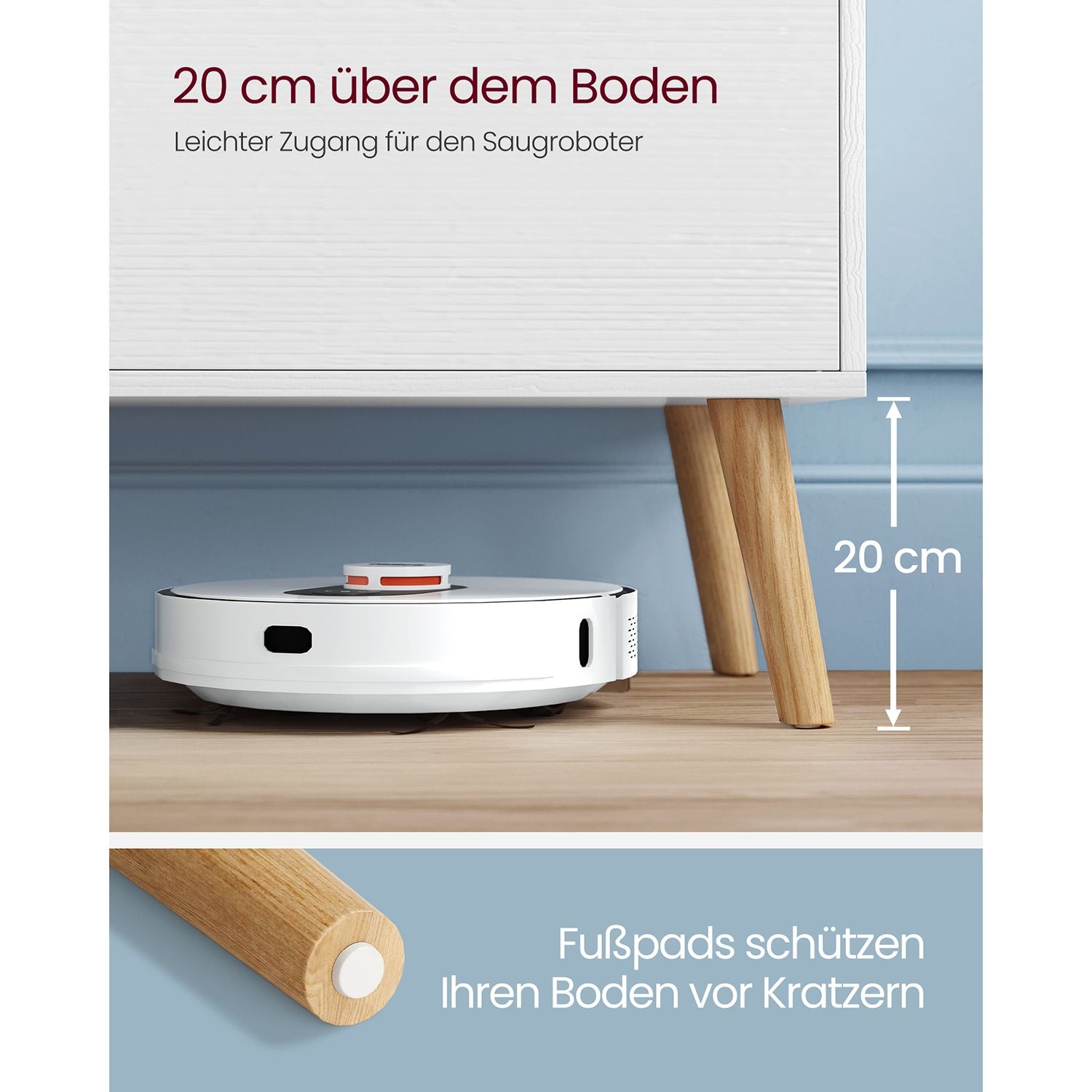 TV-Schrank mit 1 Tür 40 x 120 x 49 cm weiß