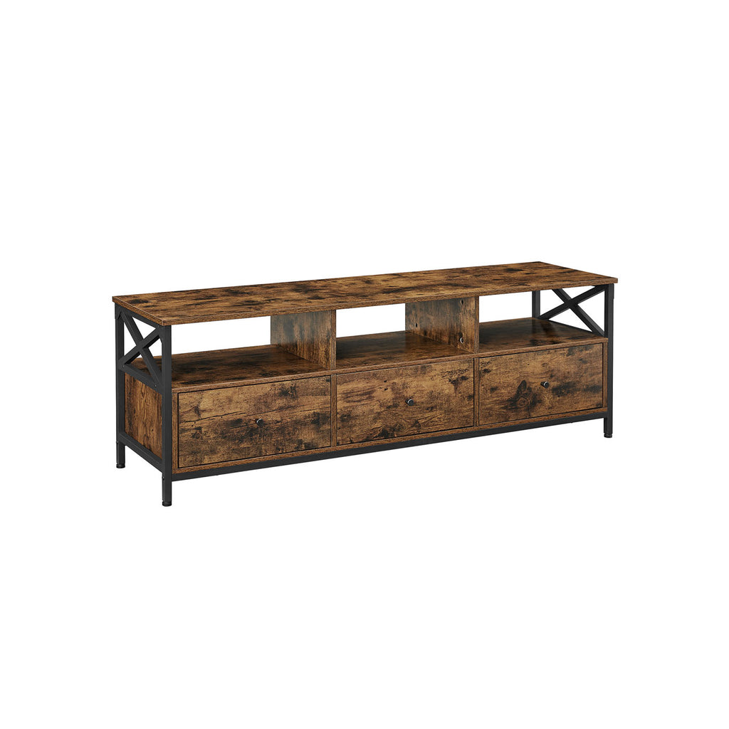 Industriestil TV-Schrank mit 3 Schubladen