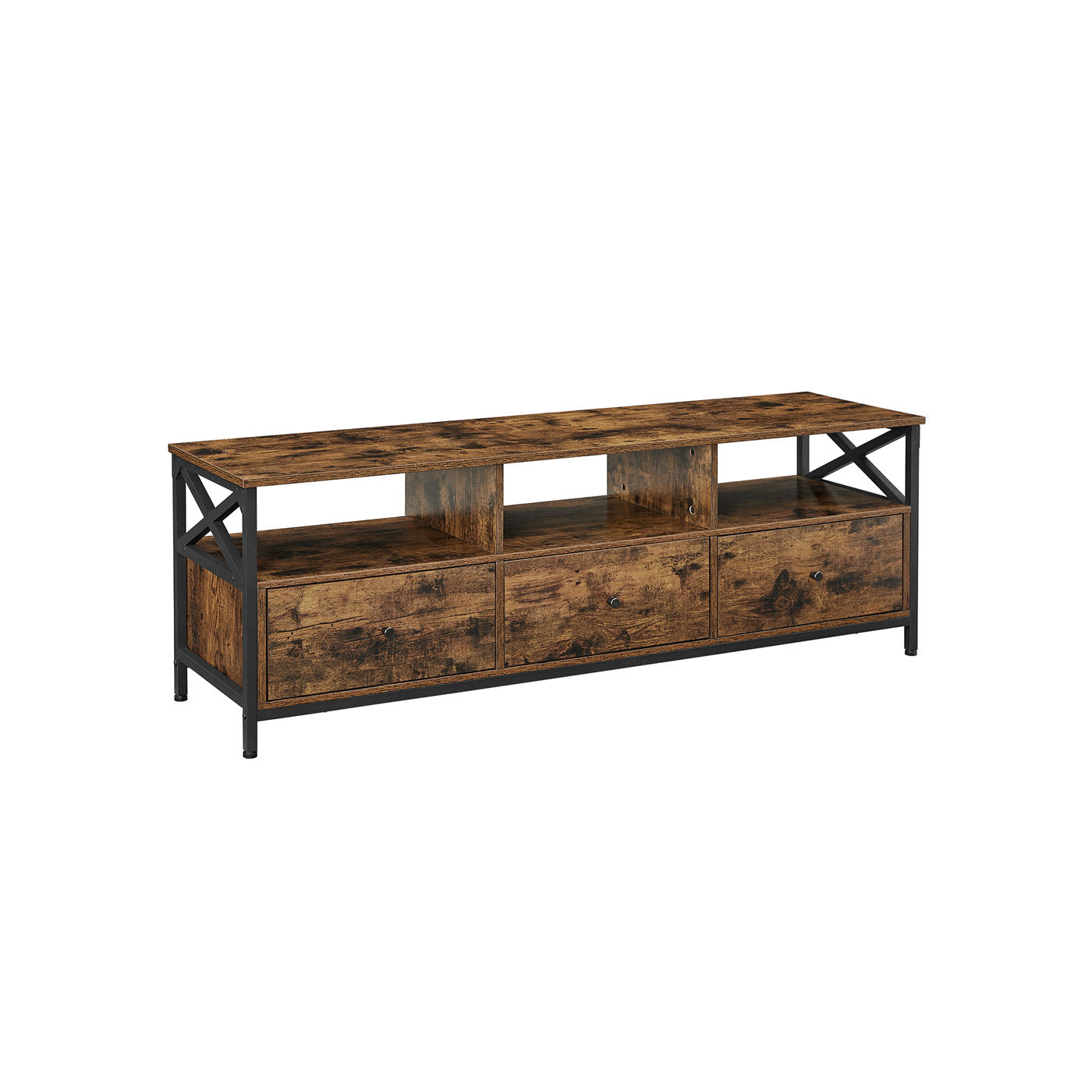 Industriestil TV-Schrank mit 3 Schubladen
