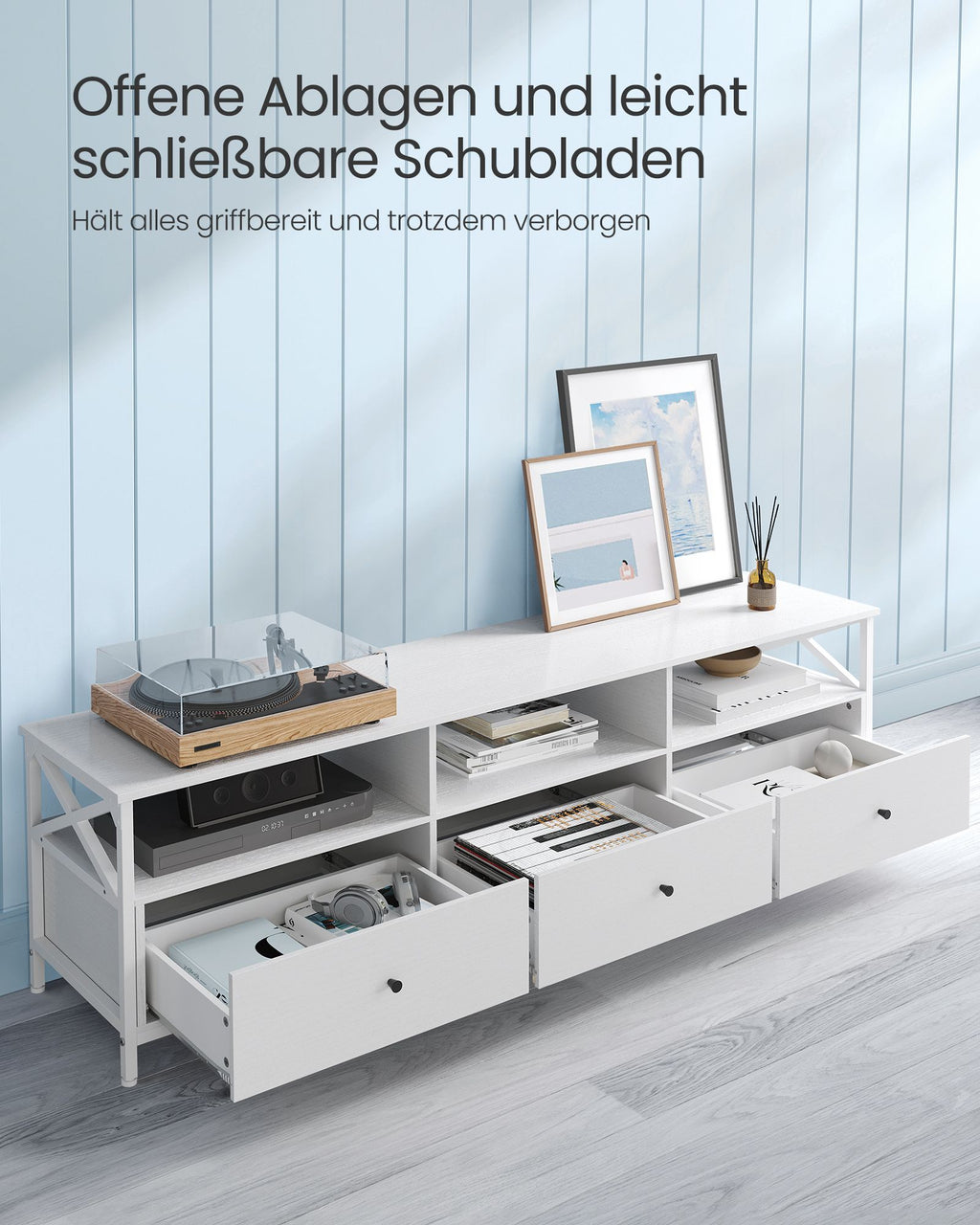 TV-Schrank 40 x 178 x 50 cm mit 3 Schubladen