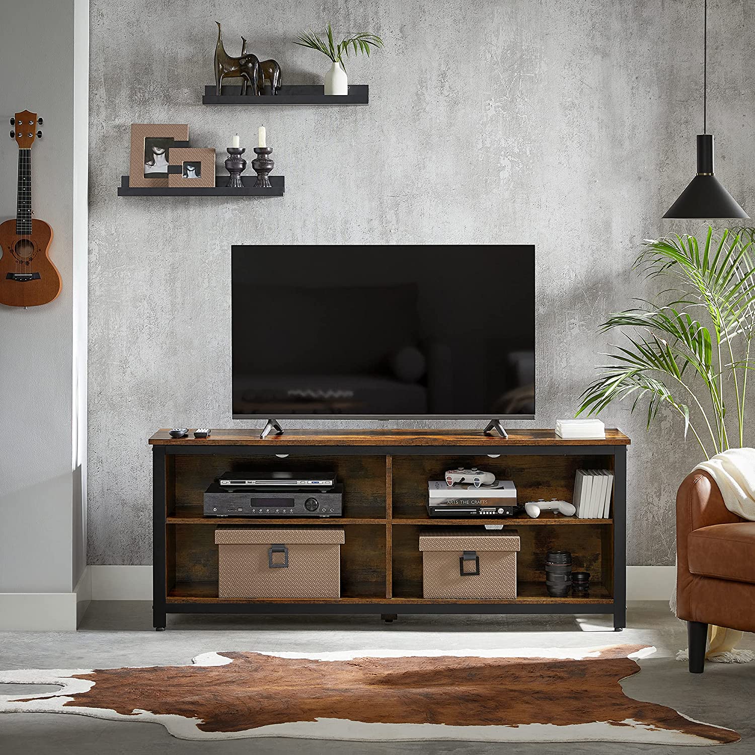 Industriestil TV-Schrank Vintagebraun-Schwarz