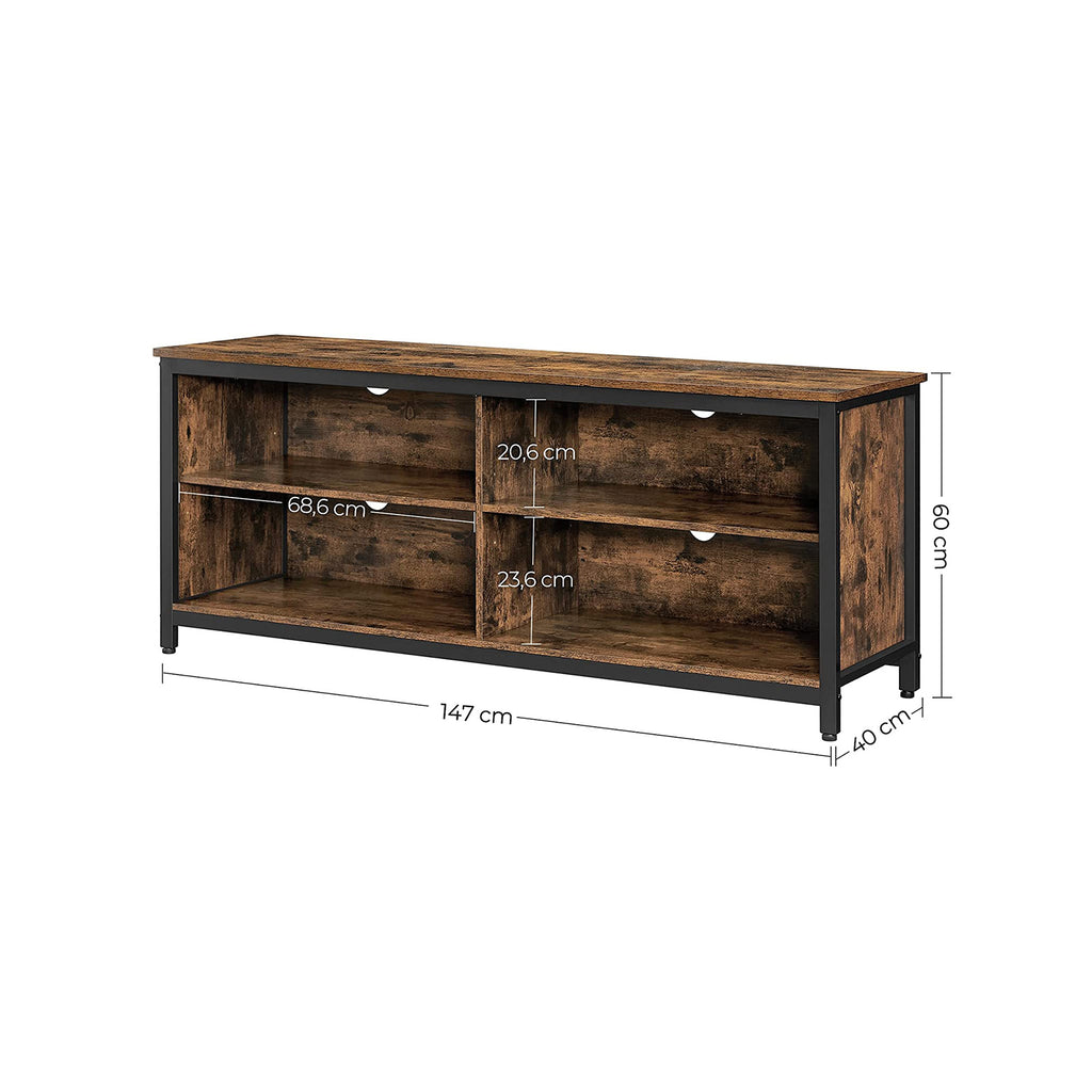 Industriestil TV-Schrank Vintagebraun-Schwarz