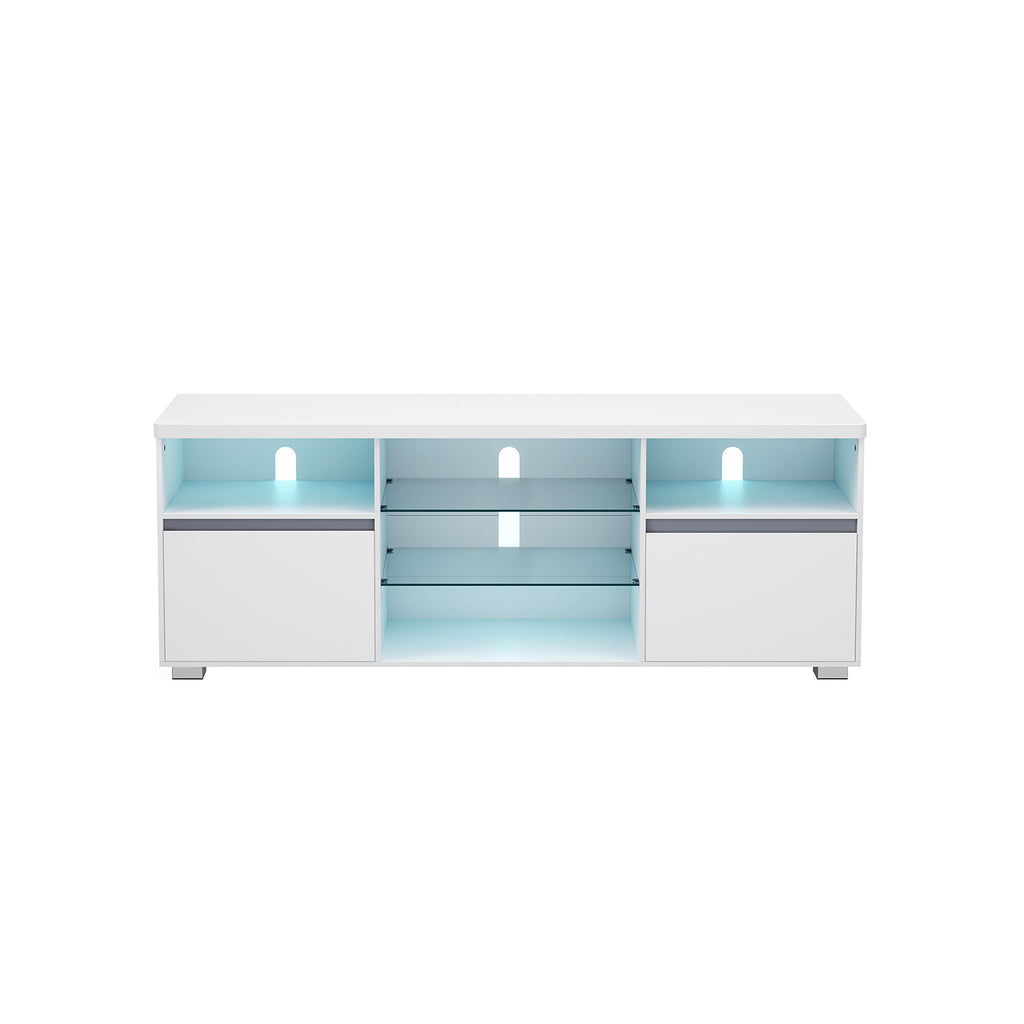 LED-Beleuchtung TV-Schrank mit offenen Ablagen