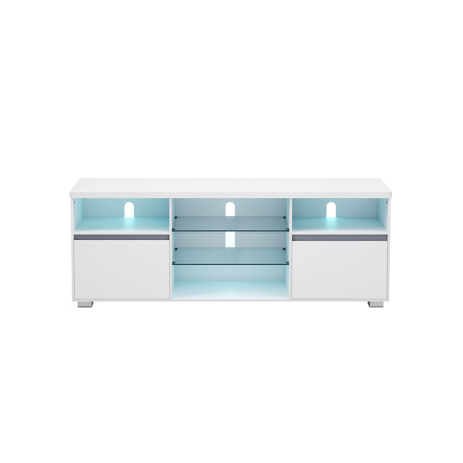 LED-Beleuchtung TV-Schrank mit offenen Ablagen
