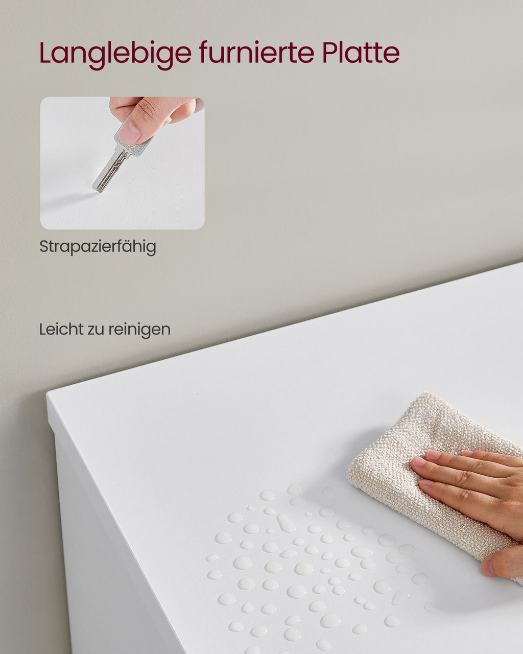 LED-Beleuchtung TV-Schrank mit offenen Ablagen