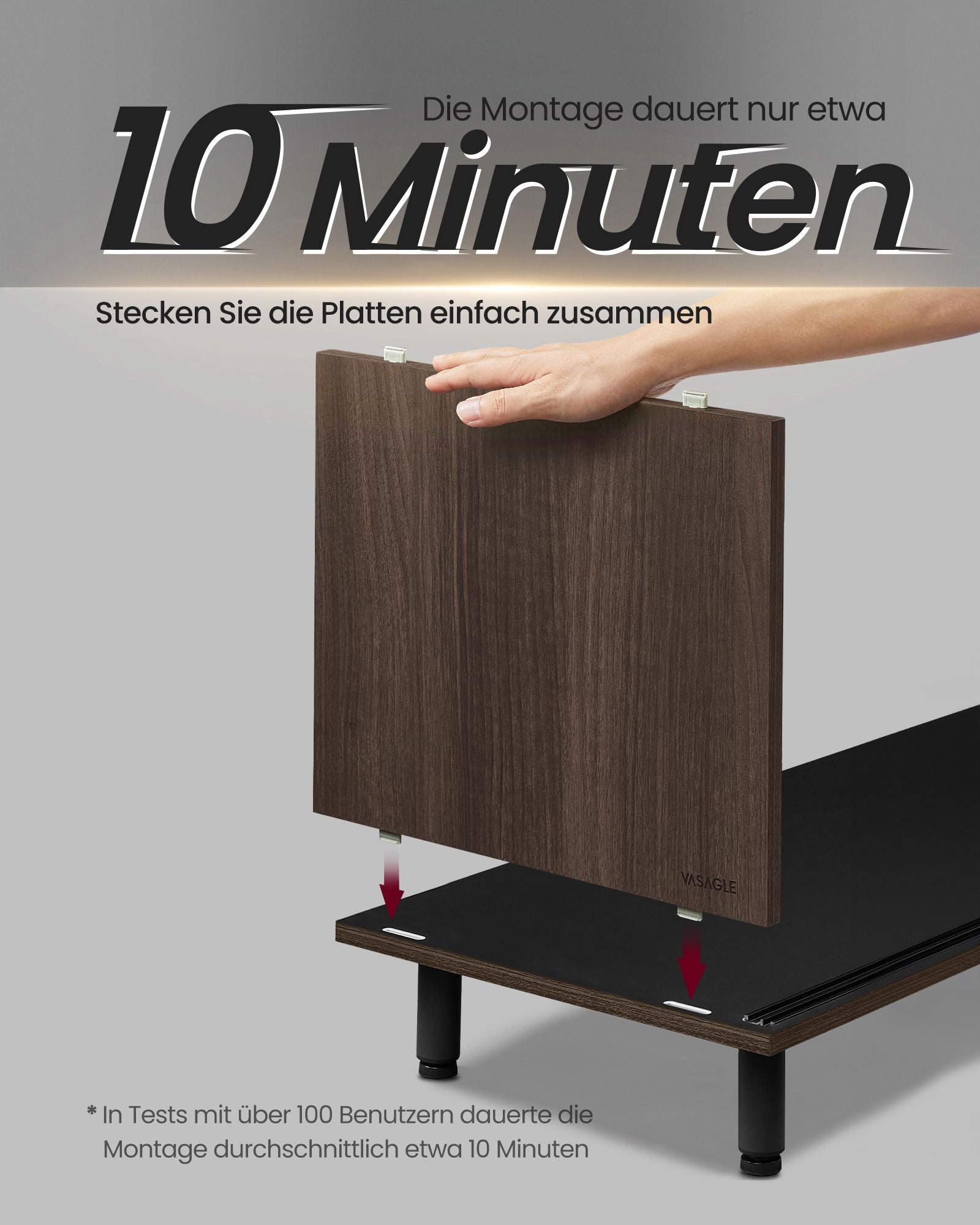 TV-Schrank superschnelle Montage modern aschbraun-tintenschwarz