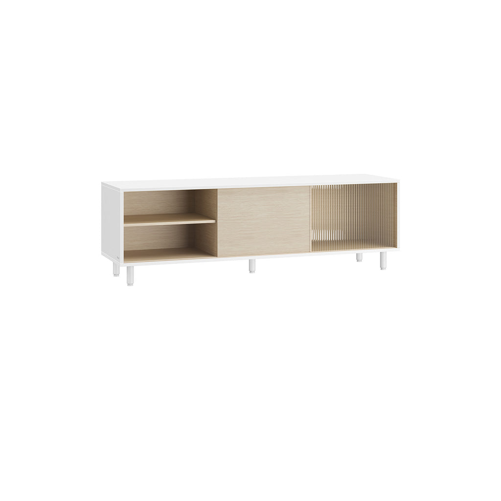 TV-Schrank superschnelle Montage modern wolkenweiß-naturbeige