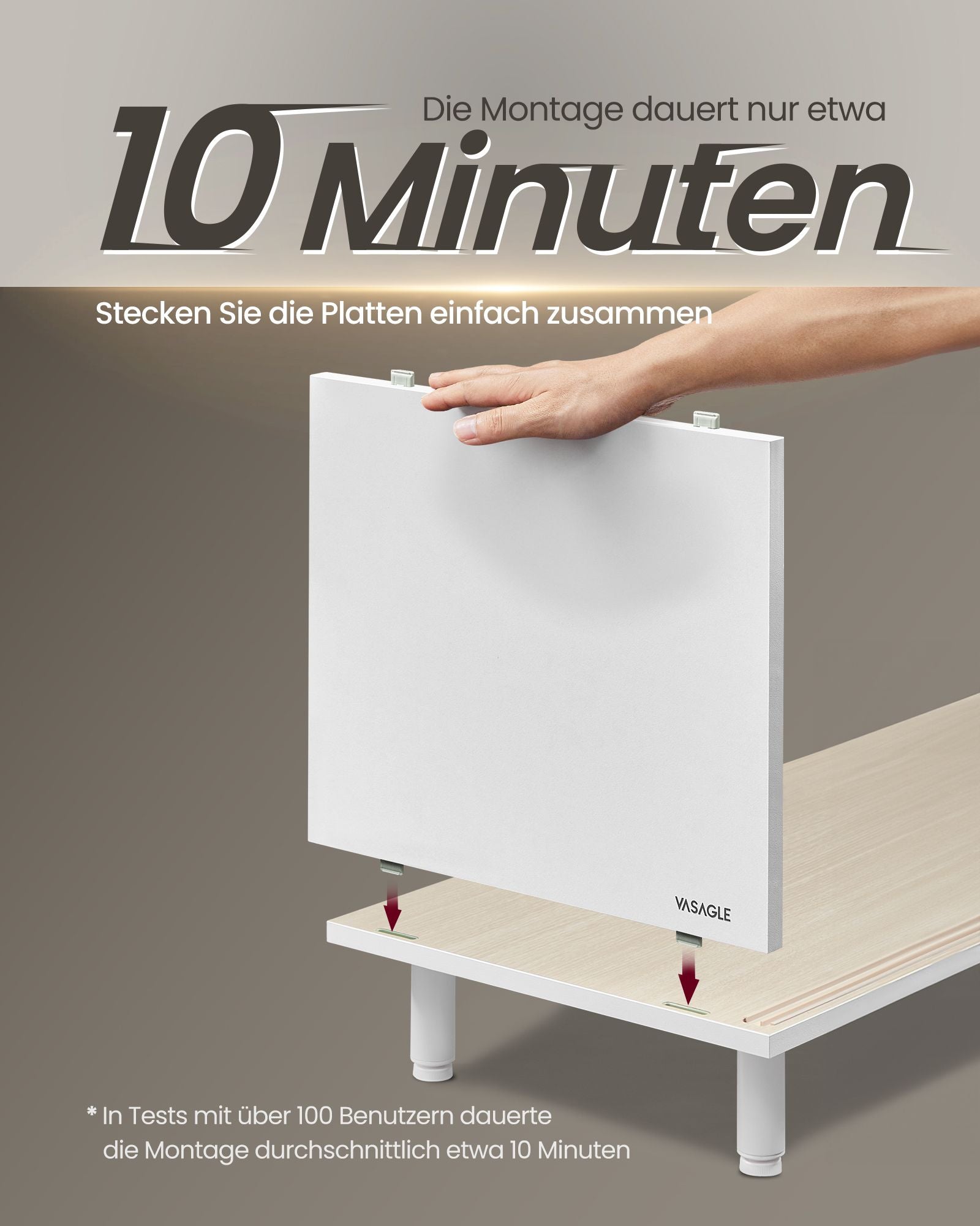 TV-Schrank superschnelle Montage modern wolkenweiß-naturbeige