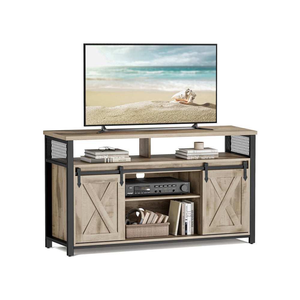 TV-Schrank mit verstellbaren Ablagen und Metallgestell