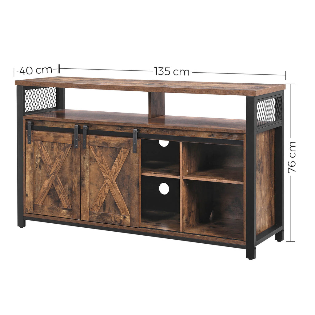 TV-Schrank vintagebraun-schwarz