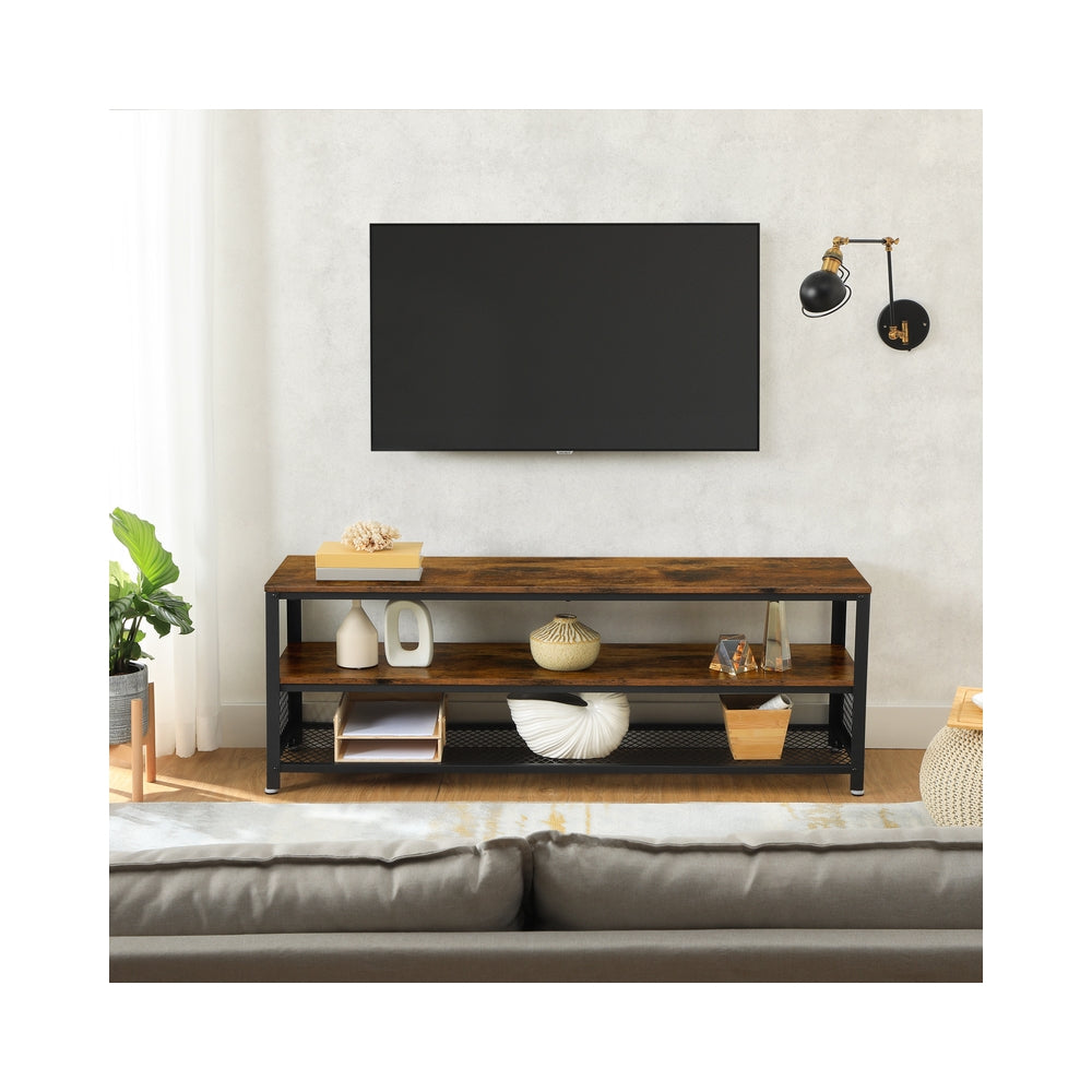 Industriestil TV-Lowboard mit 3 Ebenen