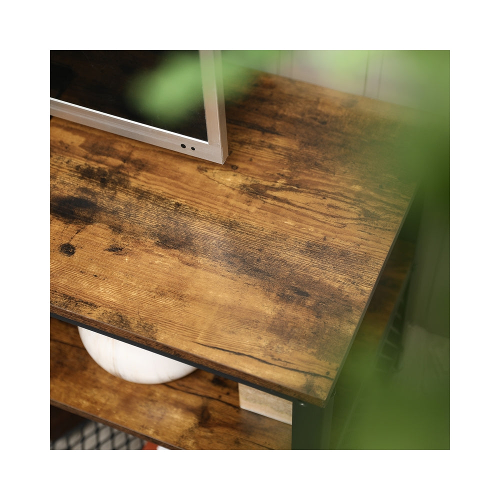 Industriestil TV-Lowboard mit 3 Ebenen