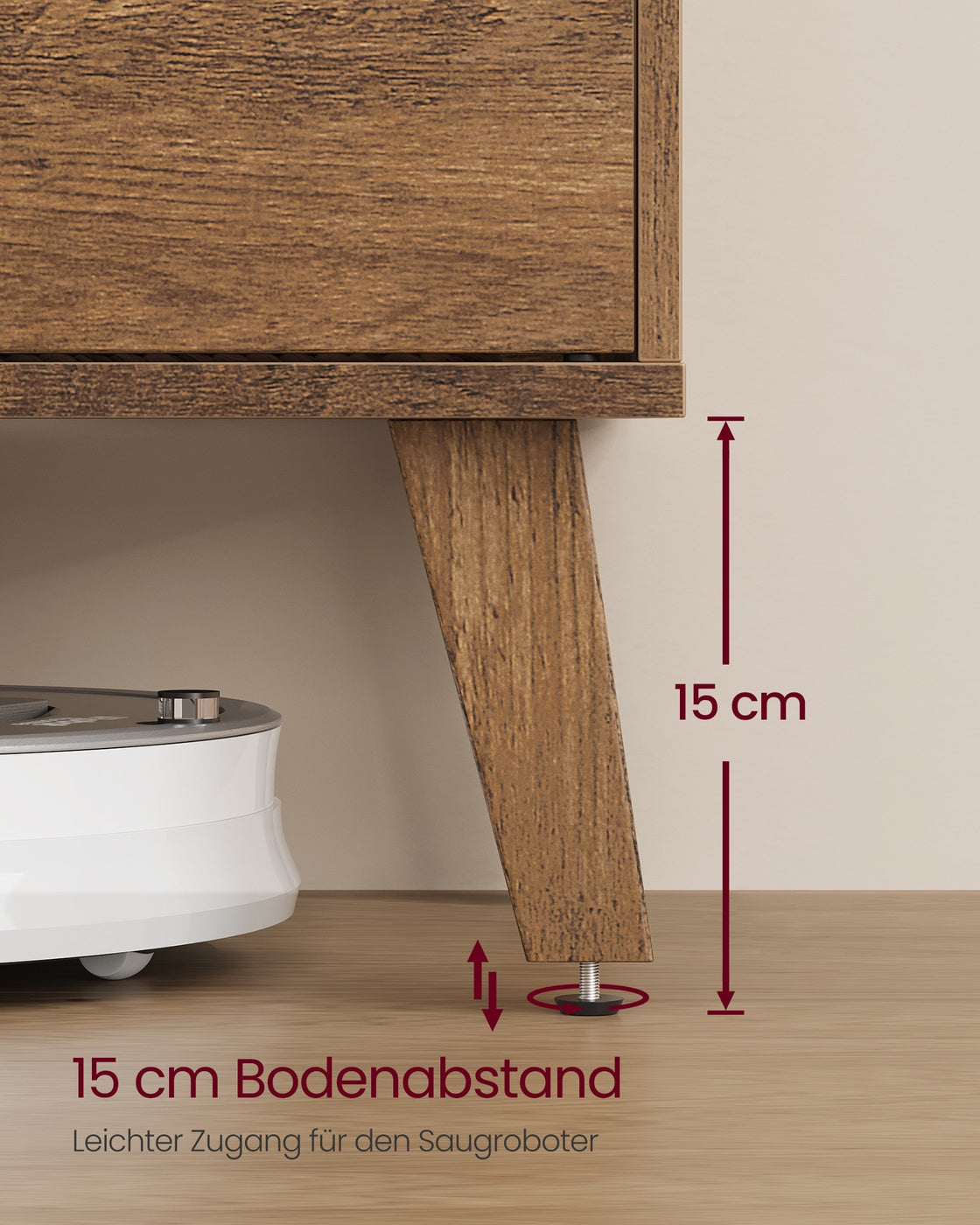 TV-Schrank mit verstellbarer Ablage im Übergangsstil Wohnzimmer