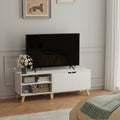 TV-Schrank, Fernsehtisch mit 2 Türen, 140 cm lang