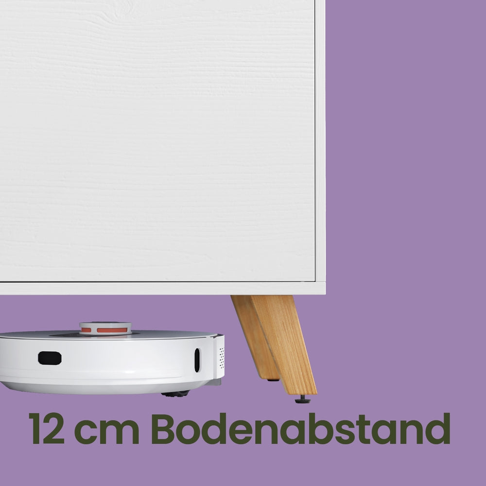 TV-Schrank, Fernsehtisch mit 2 Türen, 140 cm lang
