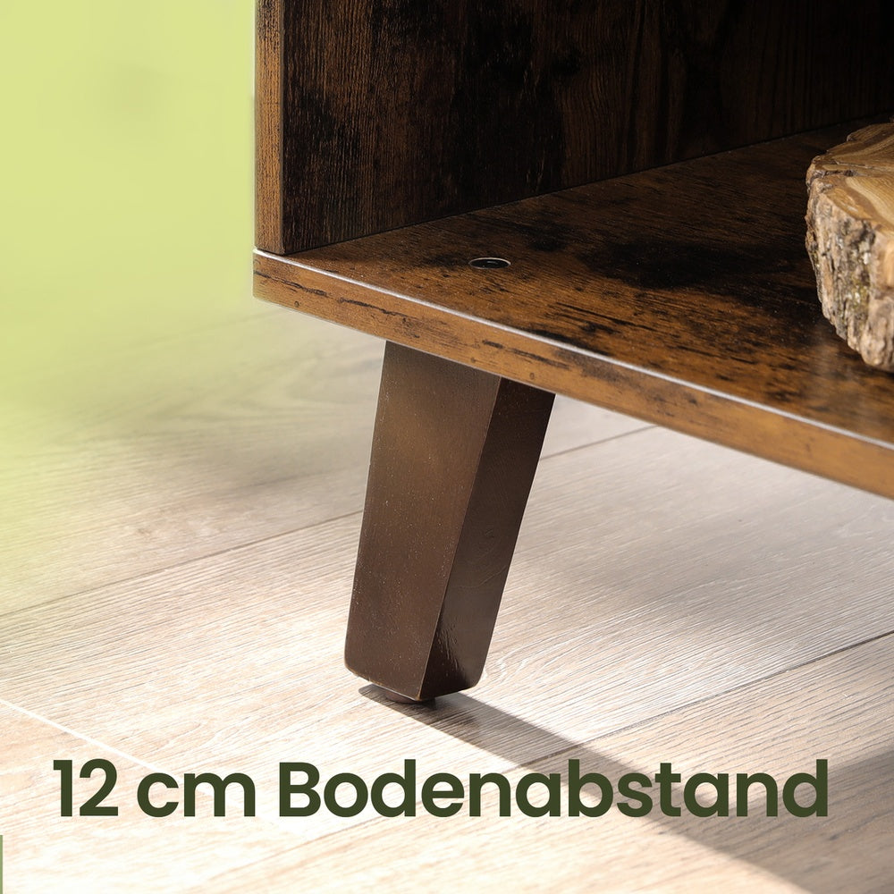 TV-Schrank, Fernsehtisch mit 2 Türen, 140 cm lang