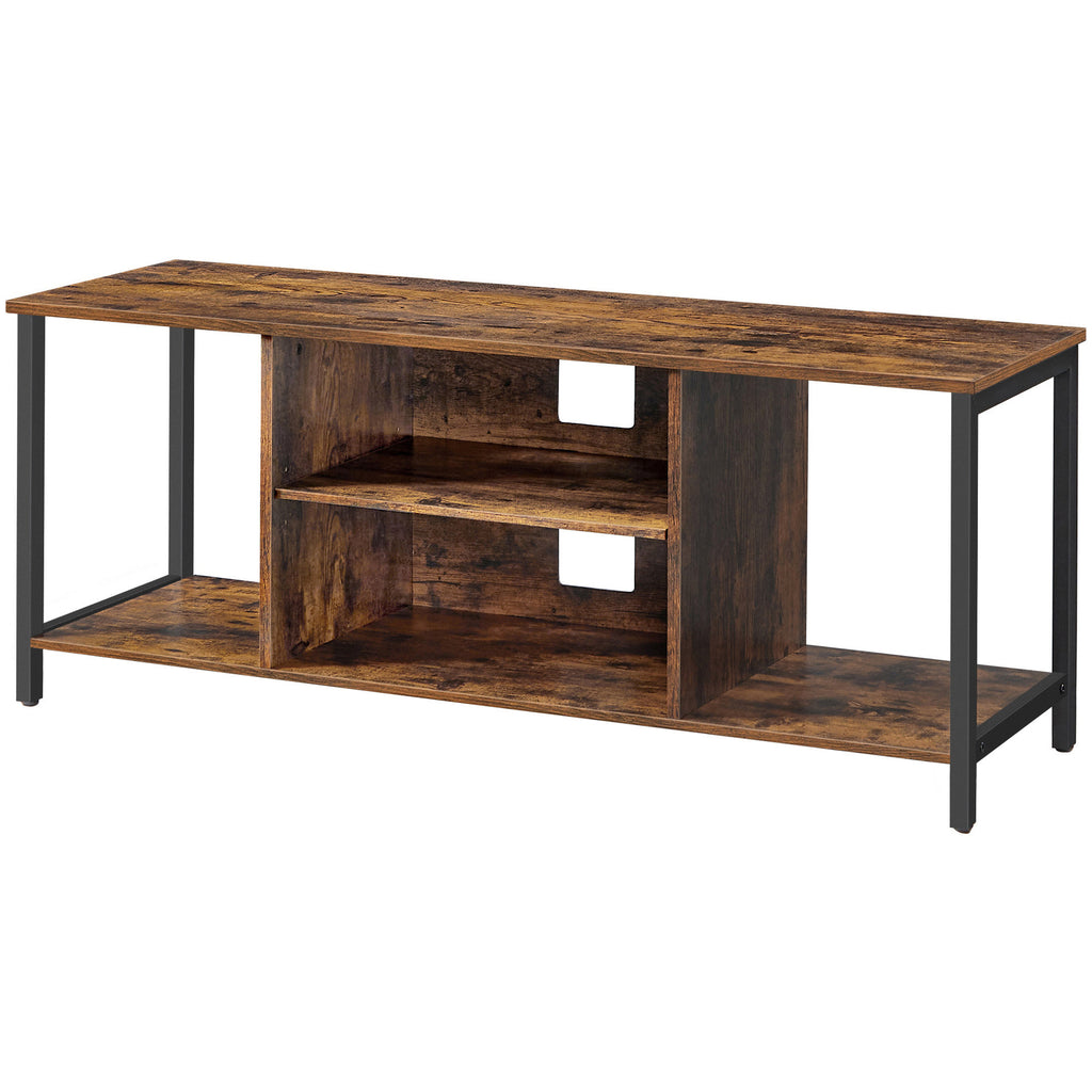 TV-Schrank mit offenen Fächern 40 x 120 x 50 cm vintagebraun-schwarz