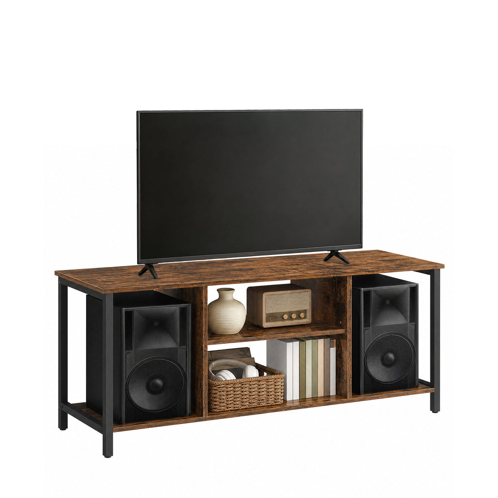 TV-Schrank mit offenen Fächern 40 x 120 x 50 cm vintagebraun-schwarz